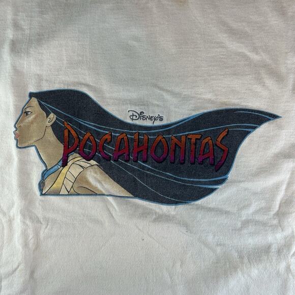 Vintage 90’s Disney Pocahontas Movie‎ Promo Embroidered Shirt Size XL